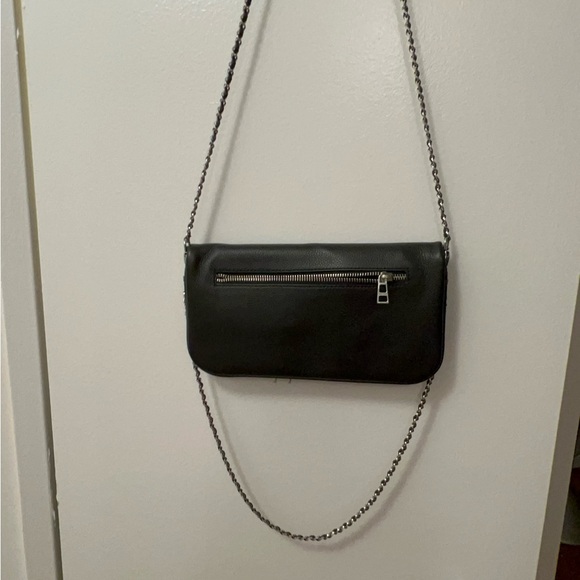 Zadig & Voltaire Black and Silver Rock Leather Shoulder Bag - Picture 7 of 9